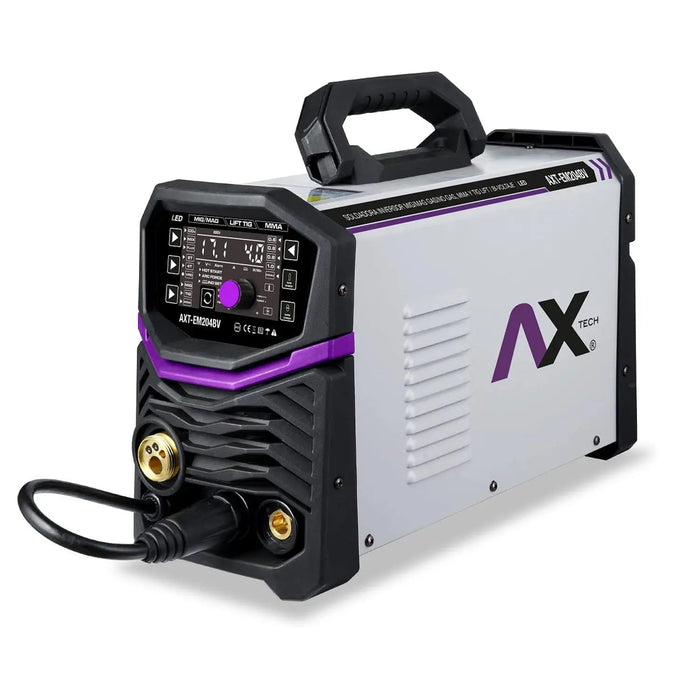 Soldadora Inversora 200A Mig/Mag, Electrodo Y Tif Lift, Con Pantalla Led Bivoltaje AXT-EM204BV