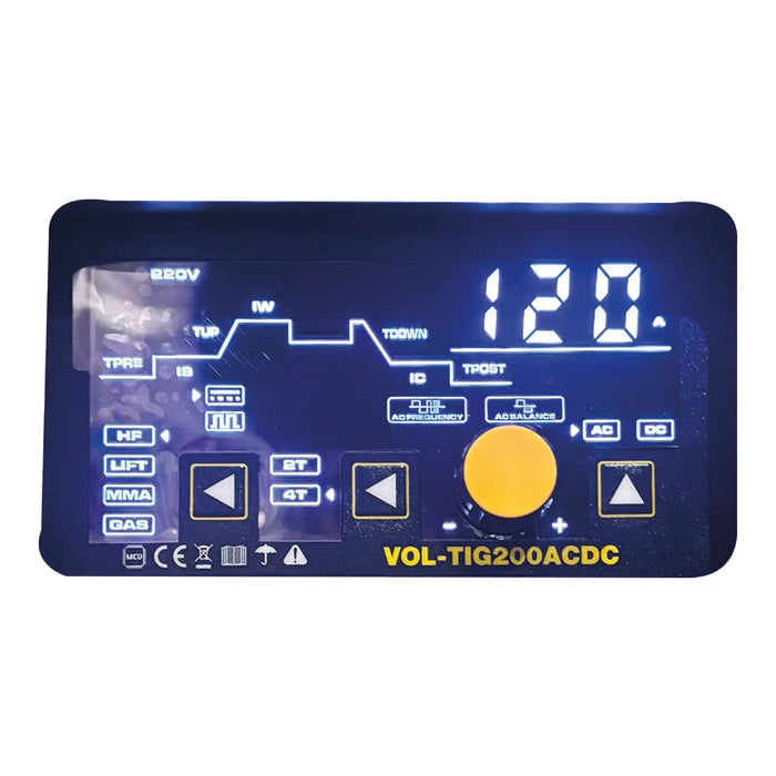 Soldadora Inversora TIG HF y MMA AC/DC  200A 	VOL-TIG200AC/DC-ITC